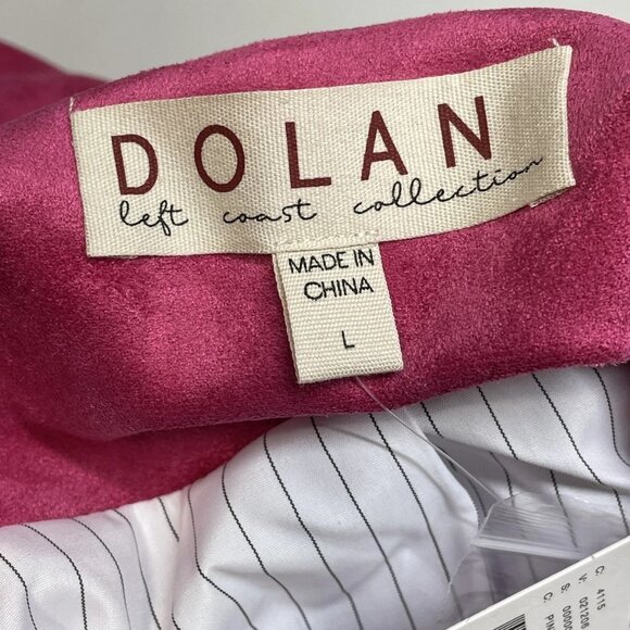 NEW ANTHROPOLOGIE X DOLAN Left Coast Faux-Suede Boyfriend Blazer – Size L – Pink - Picture 6 of 7